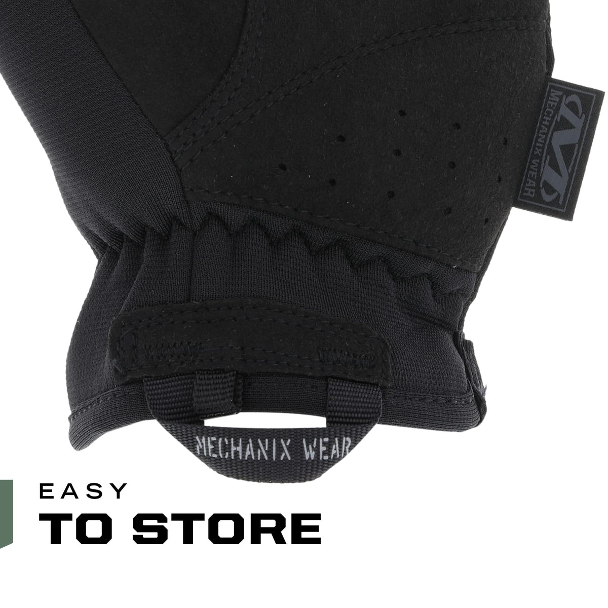 Mechanix Wear gloves with rugged carrier loops for gear storage in the field.