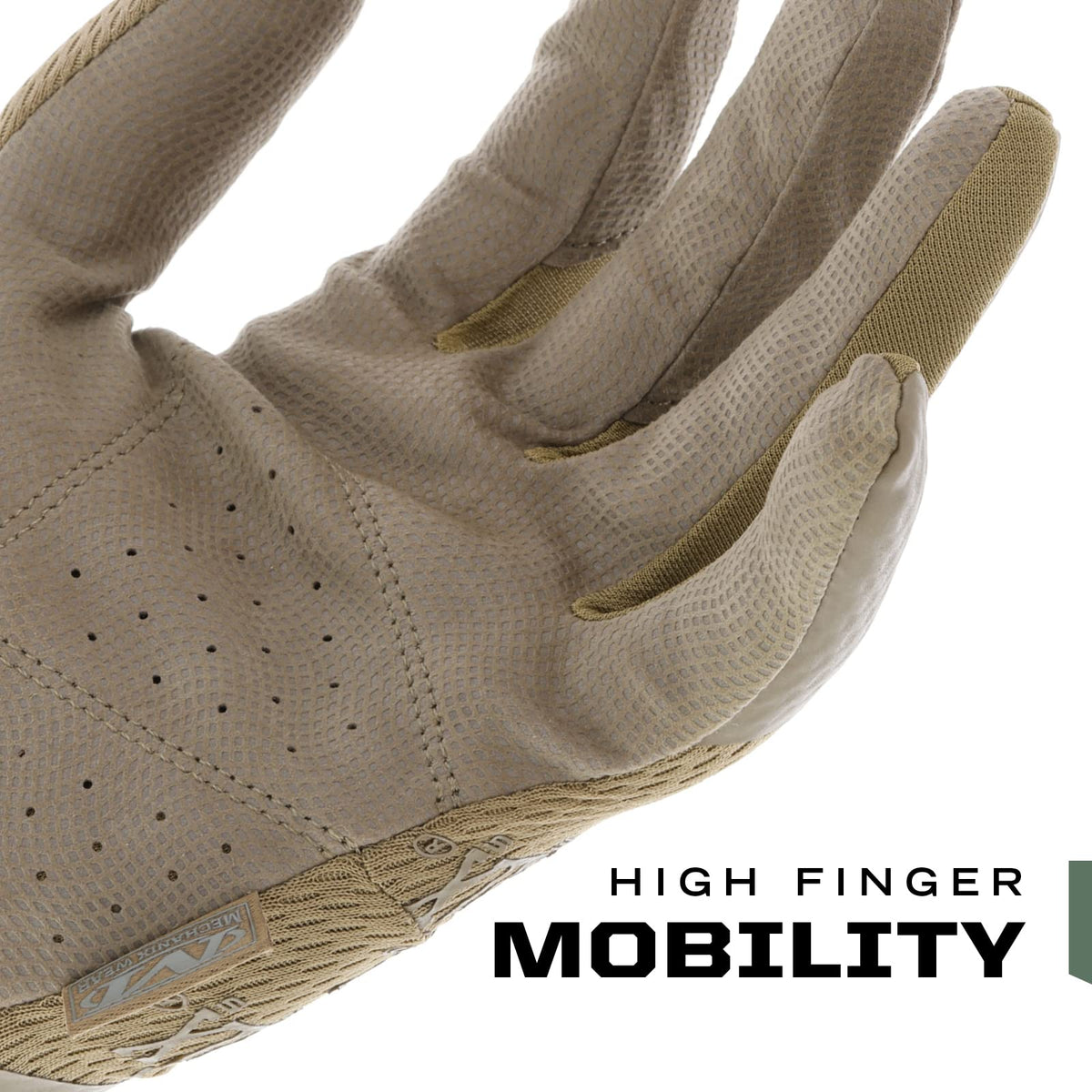 Breathable TrekDry back of hand to reduce heat during wear
