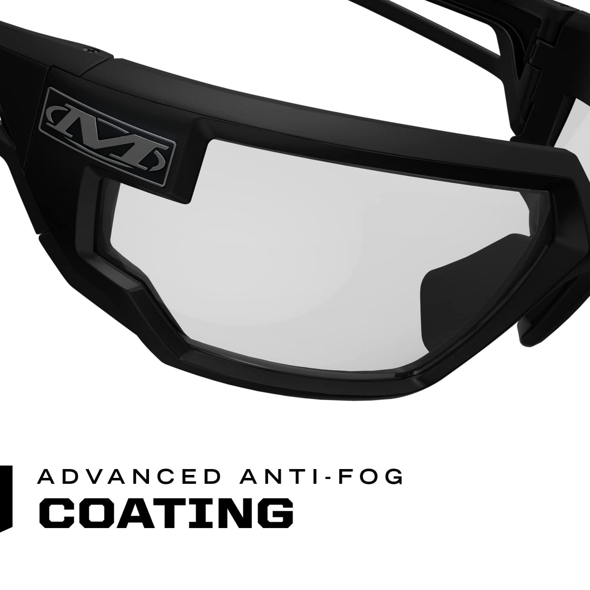 Mechanix Wear Type-X wraparound design offers an unobstructed field of view.