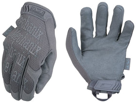 Mechanix Wear wolf-grey tactical gloves provide durable protection and precise grip.
