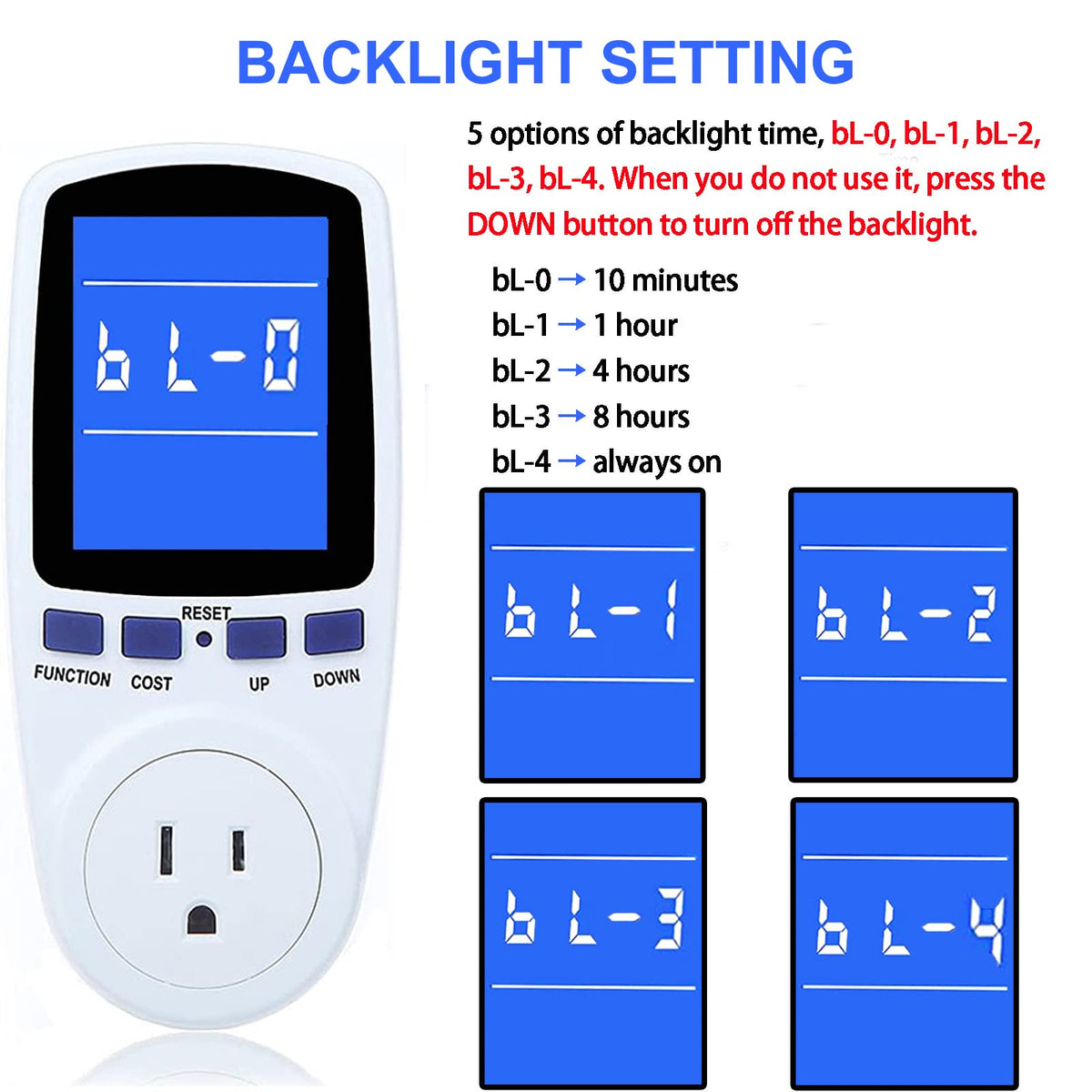 MECHEER watt meter data memory recalls last reading after reconnecting