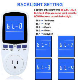 MECHEER watt meter plug energy cost tracker helps budgeting.