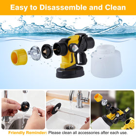 Mechloom 1000W cleaning adapter connected to faucet for quick flushing