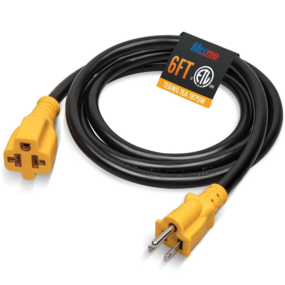 MECMO 6ft waterproof cable for outdoor use with reliable connections