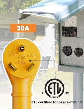 MECMO heavy-duty molded plug ensuring durable outdoor use.