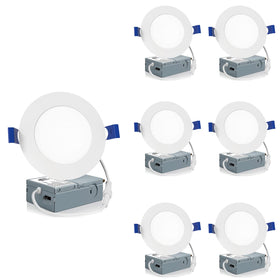 Meconard 4-inch LED recessed light with junction box for quick ceiling install