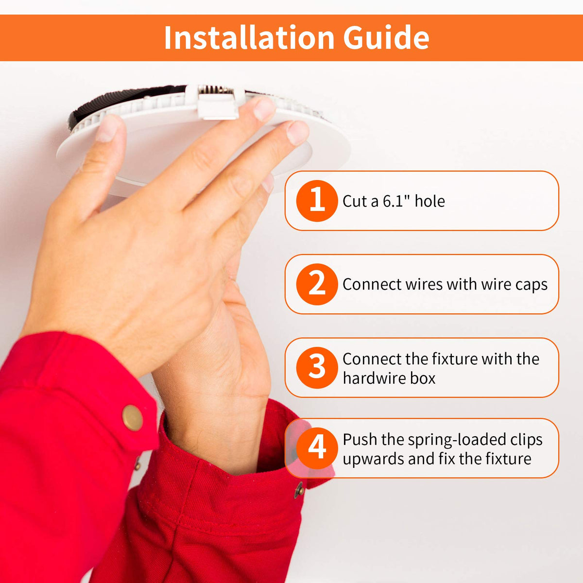 Meconard dimmable downlight for adjustable brightness