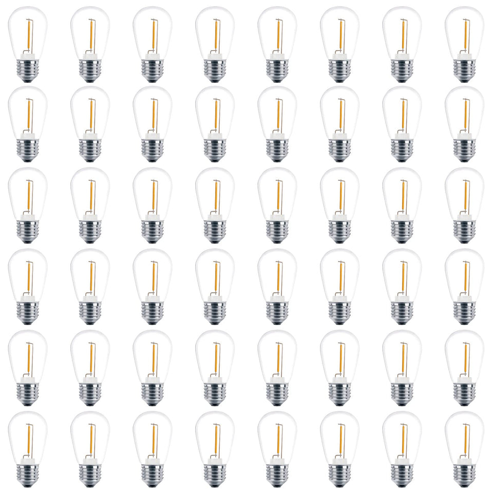 Meconard S14 LED bulb warm white 2200K for cozy outdoor lighting