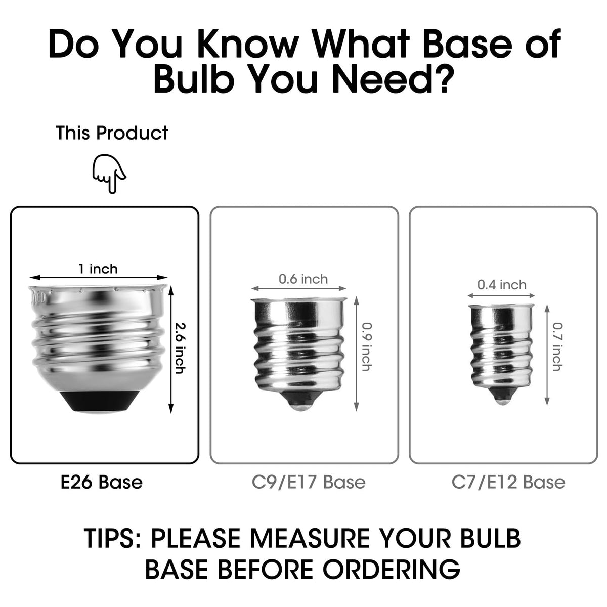 Meconard S14 LED bulbs with E26 base for quick, compatible installation