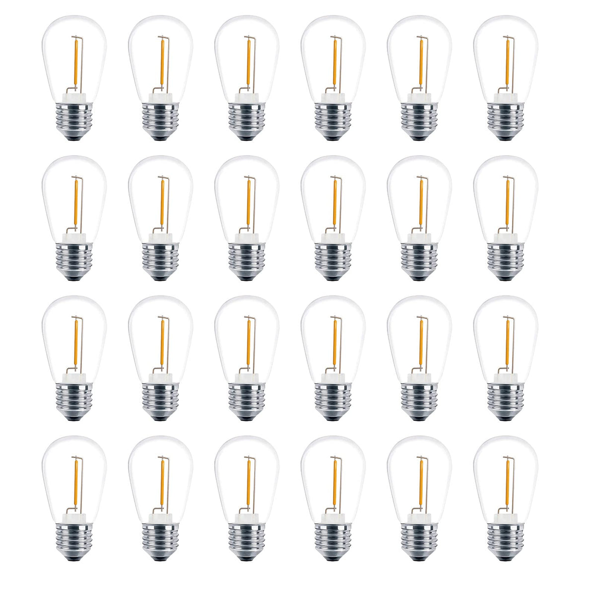 Meconard S14 LED bulbs for outdoor lighting, shatterproof and weatherproof.