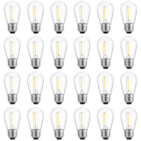 Meconard S14 LED bulbs in packaging ready for an easy outdoor upgrade