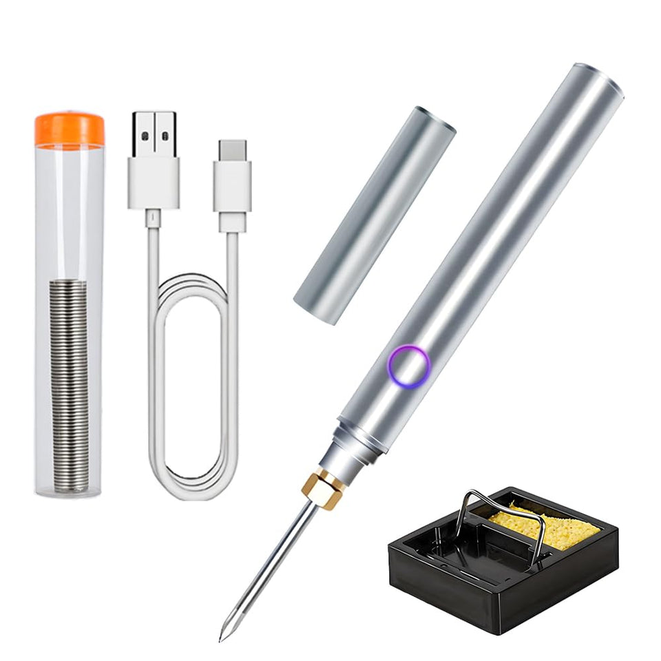 MecRecare cordless soldering iron with 1100mAh battery ready for portable repairs
