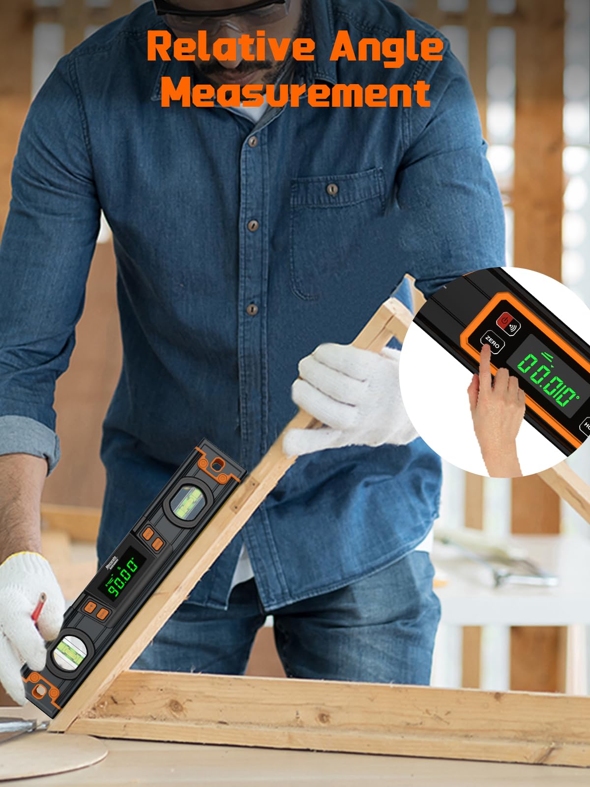 Mecurate level offers four units for versatile project readings.