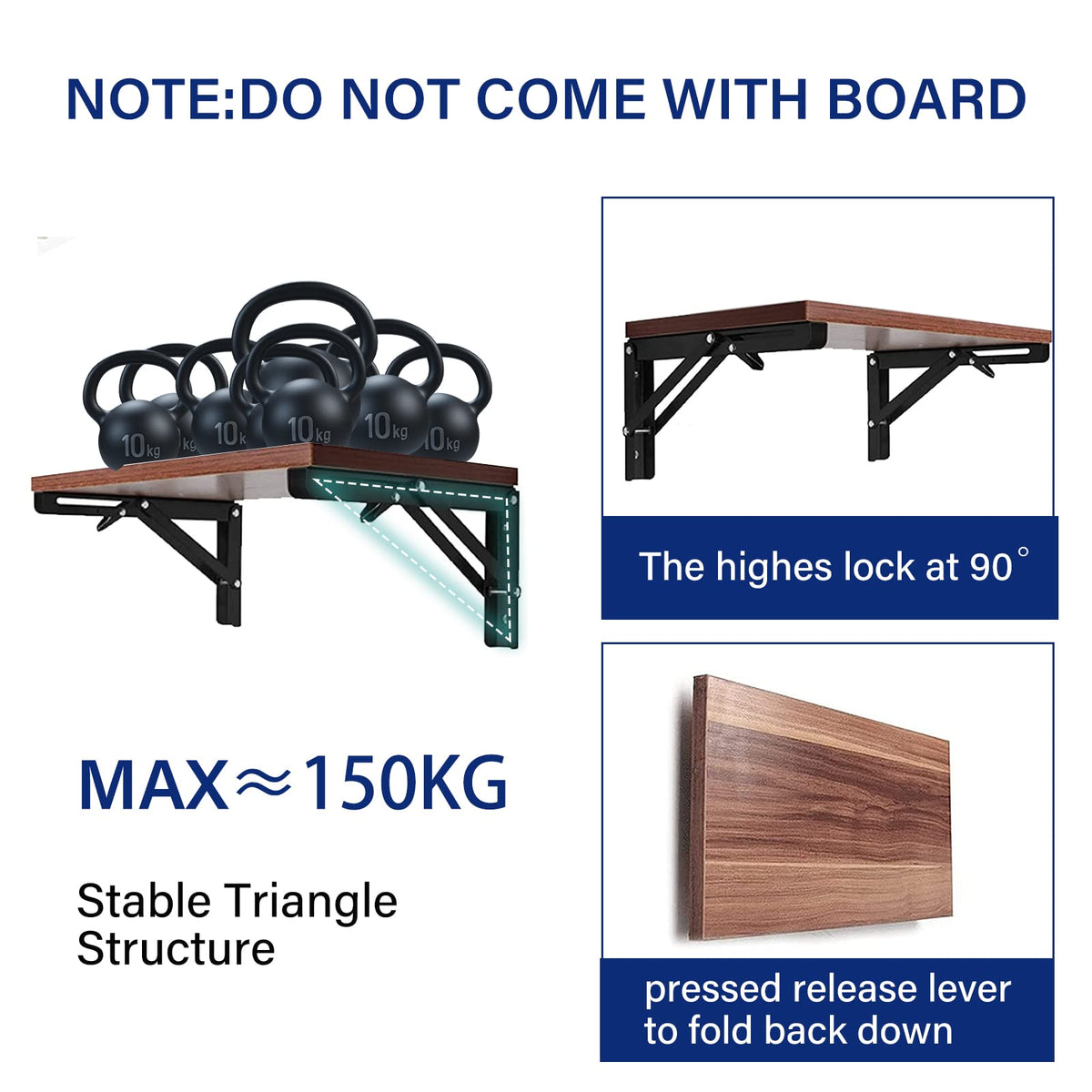 Medach collapsible shelf brackets ideal for a portable workbench
