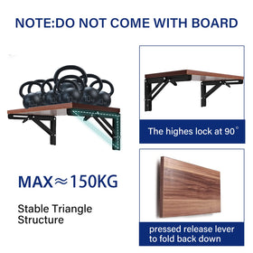 Medach collapsible shelf brackets ideal for a portable workbench