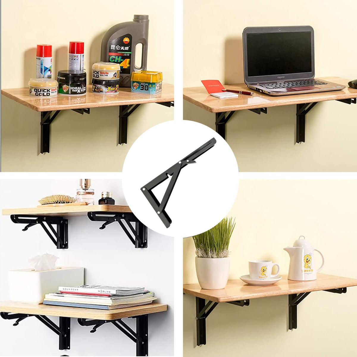 Medach durable steel brackets with black finish resist wear