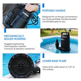 MEDAS pump showcasing standard discharge port for flexible hose use.