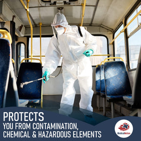 Medical Nation disposable PPE coveralls provide convenient, hygienic protection.