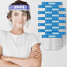 Medical Nation face shield case-pack image illustrating a case of 48 shields