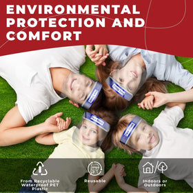 Medical Nation face shield in classroom setting for students and teachers