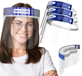 Medical Nation face shield front view with anti-fog clear visor for daily use