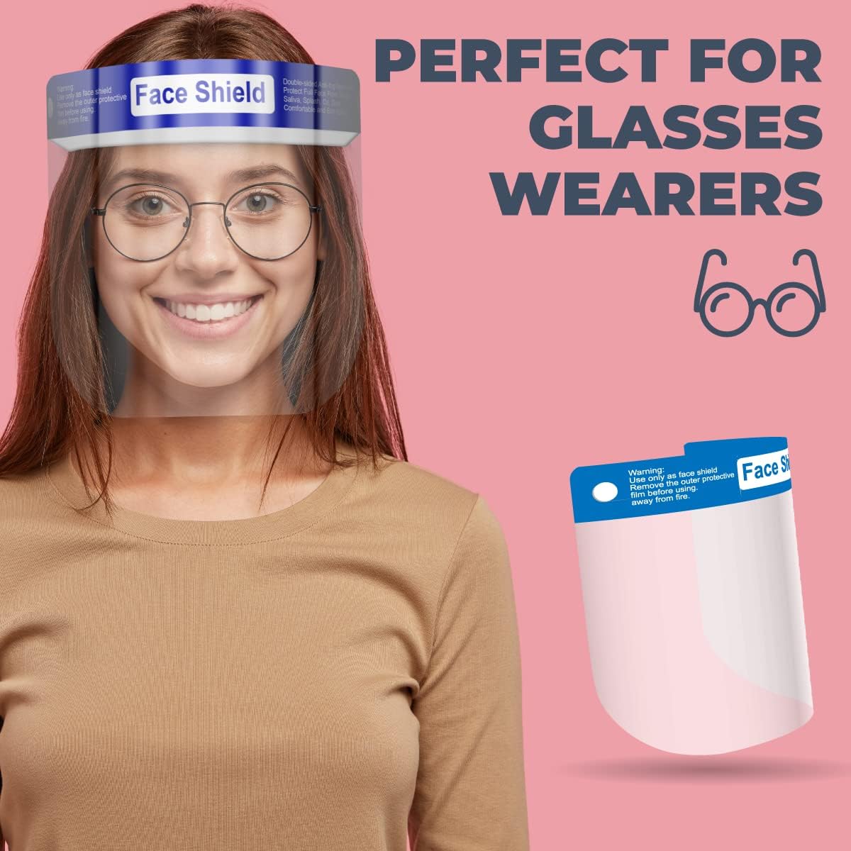 Medical Nation face shield made from recyclable PET plastic for reuse