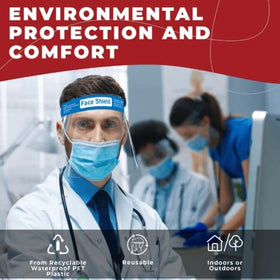 Medical Nation face shield with soft foam band for comfortable wear