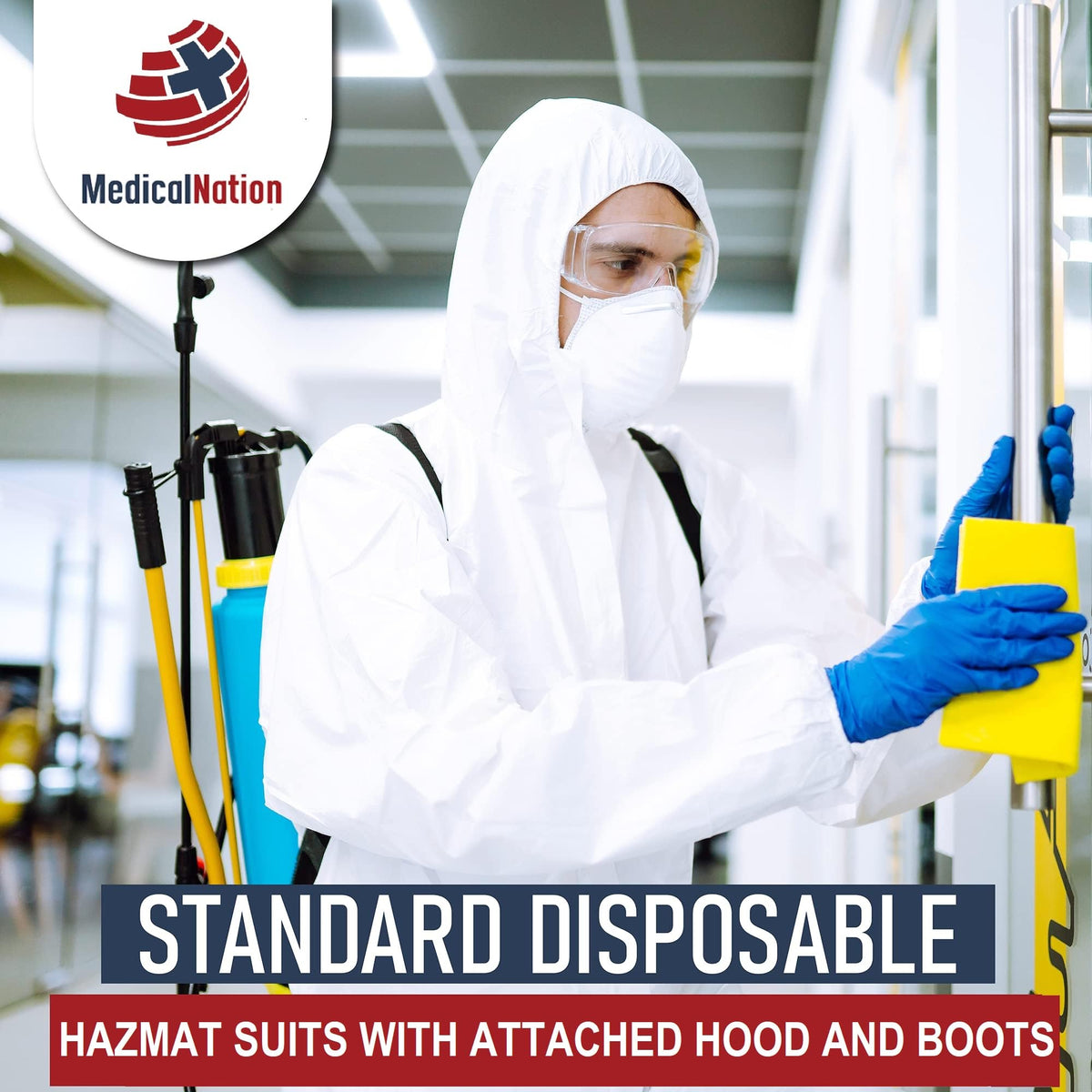 Medical Nation water-repellent design resists light liquid exposure.