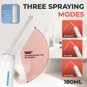 MEDMAC three-mode spray setting enables soft, comfortable, or strong cleaning