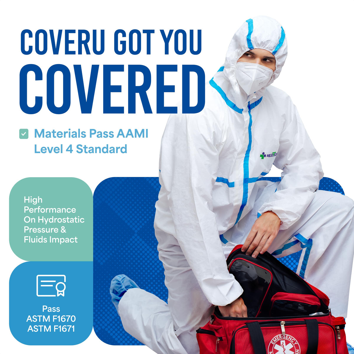 Medtecs hazmat suit PPSB-laminate fabric delivers breathable, durable protection.