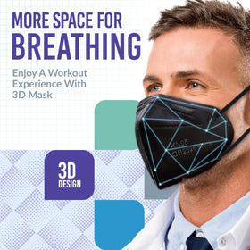 Medtecs 3D design increases breathing space and comfort.