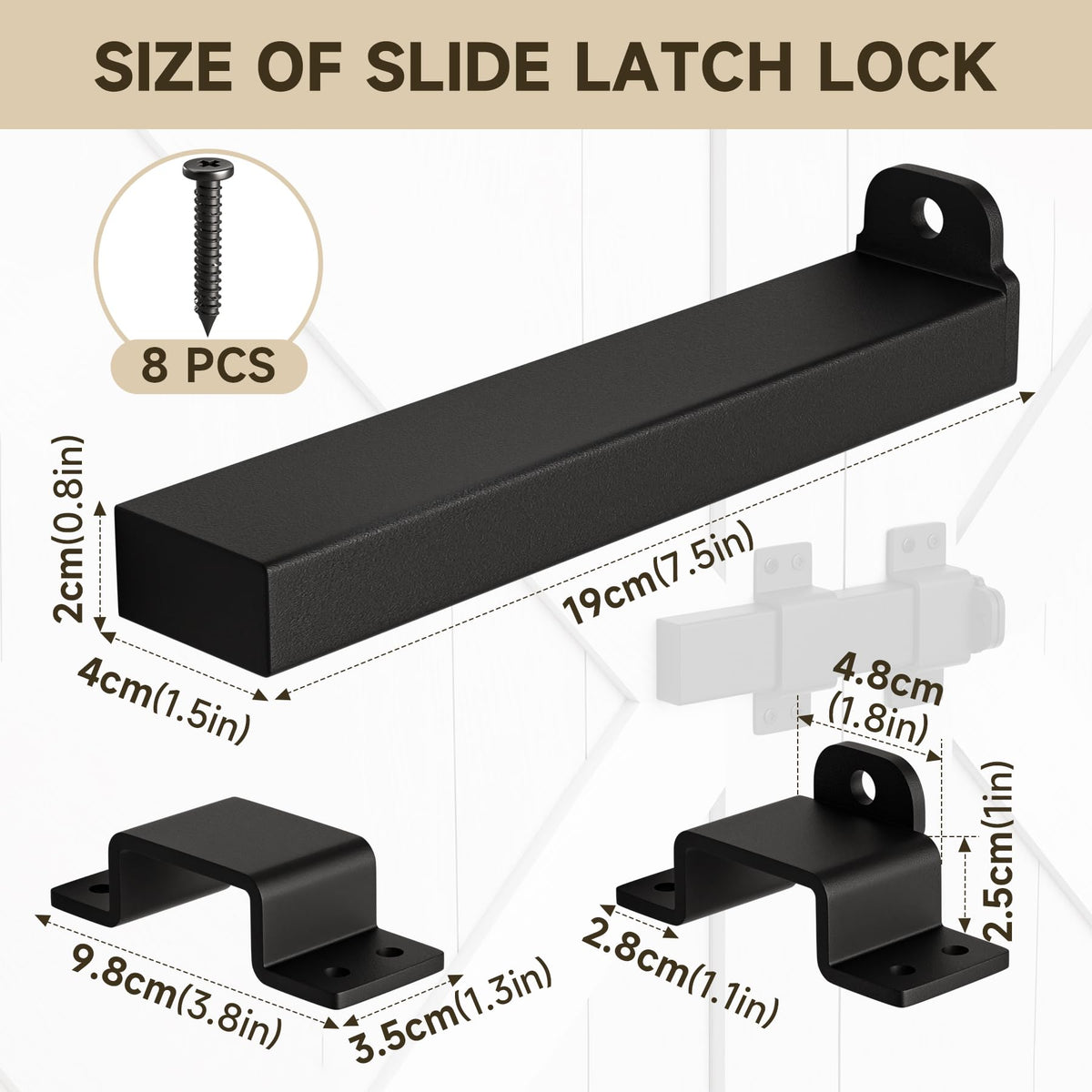 MEEMENG heavy-duty door latch provides durable protection for exterior gates