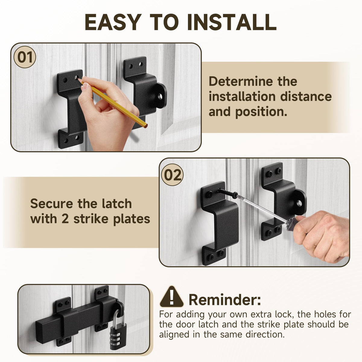 MEEMENG indoor-outdoor ready latch improves safety and convenience
