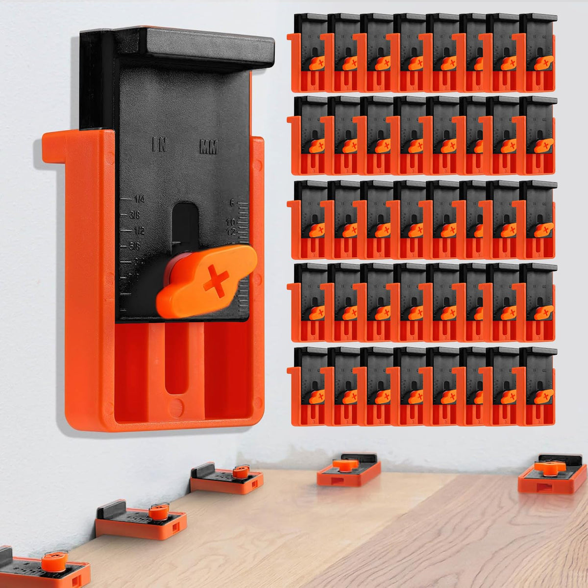 M MEEPO spacers with wide-base design ensuring stable installation.