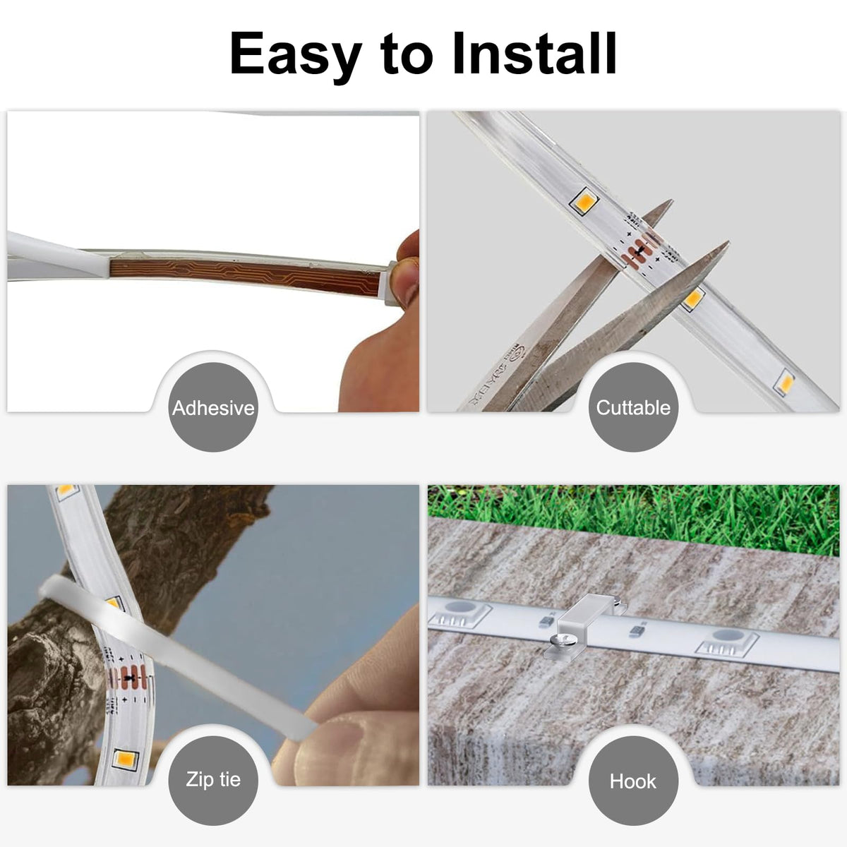 Meewata solar LED strip cuttable design fits custom spaces