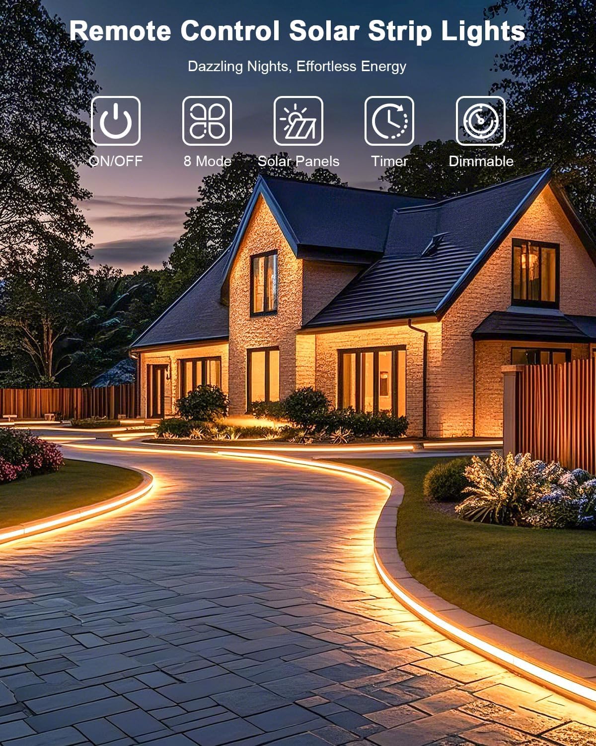Meewata solar LED strip on deck provides easy stick-on lighting for gatherings