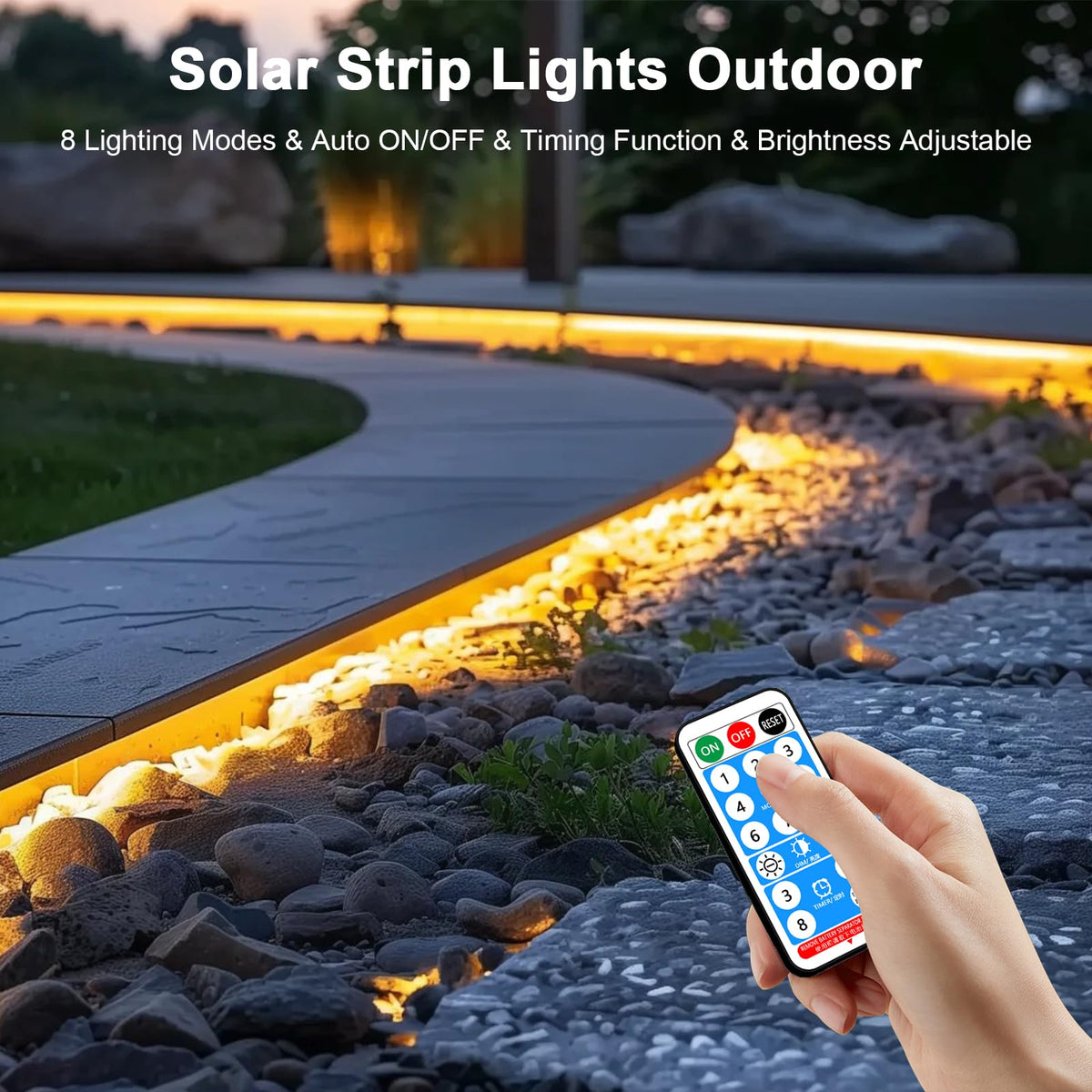 Meewata solar LED strip at poolside creates inviting evenings by the water