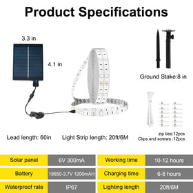 Meewata solar LED strip remote for quick mode adjustments