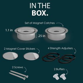 Mega Handles durable magnets ensure reliable closure for cabinets and closets