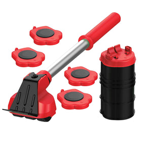 Mega Maxx heavy-duty furniture lifter with four sliders under a sofa for easy movement