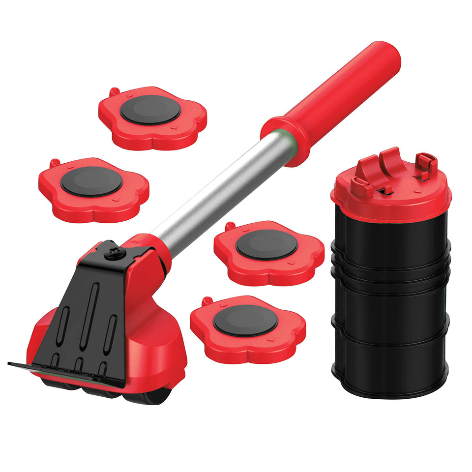 Mega Maxx heavy-duty furniture lifter with four sliders under a sofa for easy movement