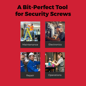Includes hex pin, spanner, and torx pin for versatile fasteners.