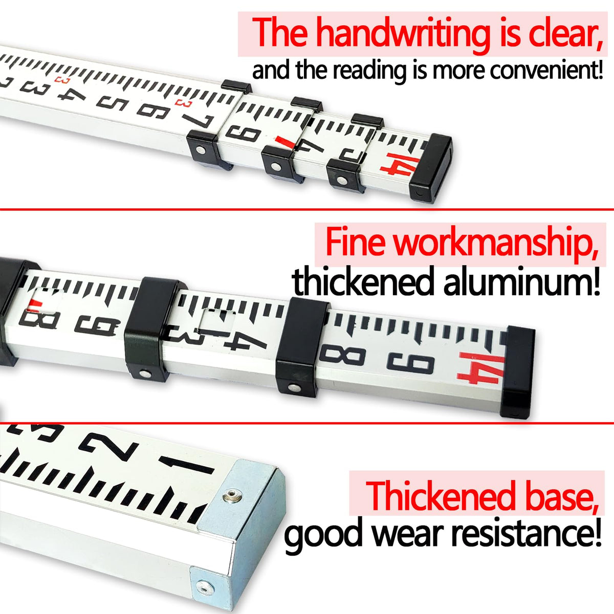 MEI SHUO PIN bubble level helps maintain horizontal accuracy during setup