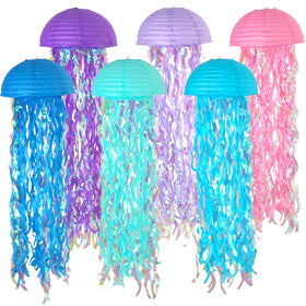 MEIDUO 10-inch jellyfish lanterns 6-pack for easy ceiling hanging and ambient glow