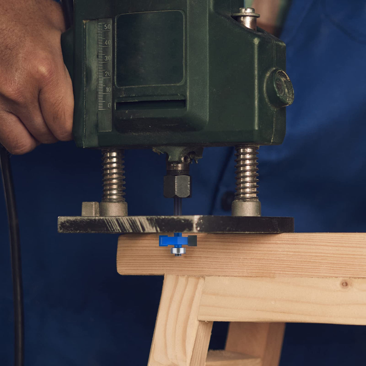MEIGGTOOL rabbet router bit with 7/16 inch bearing for larger rabbets