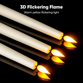 Meigic holiday decor candles providing warm ambiance for celebrations