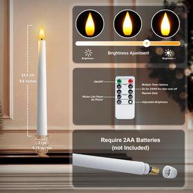 Meigic wedding and holiday taper candle creates ambient settings