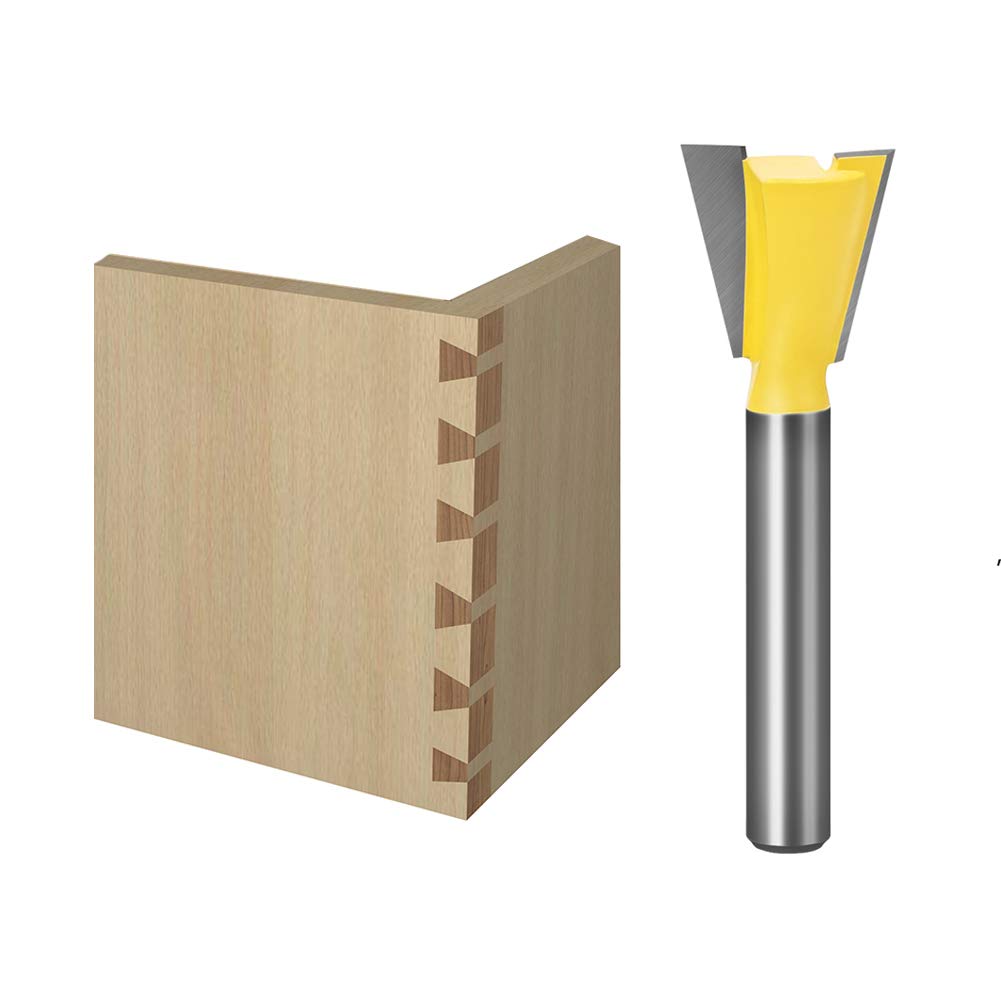 Meihejia dovetail router bit body close-up showcasing alloy steel construction