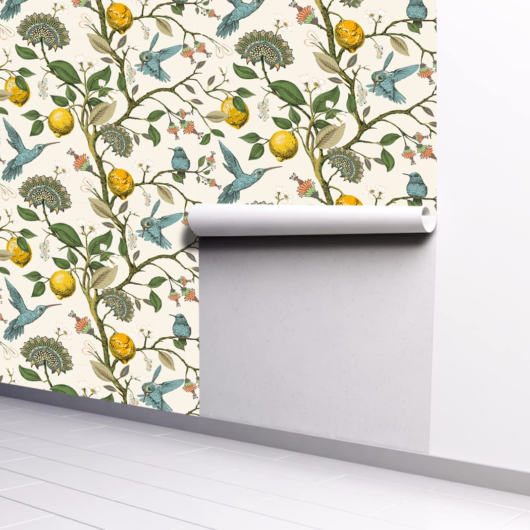Meihodan Room refresh with peel-and-stick wallpaper in a living room