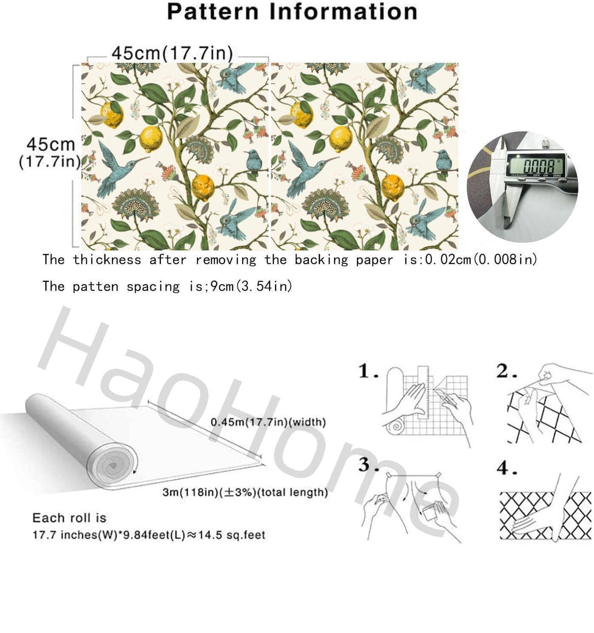Meihodan Wallpaper installation on a clean dry surface
